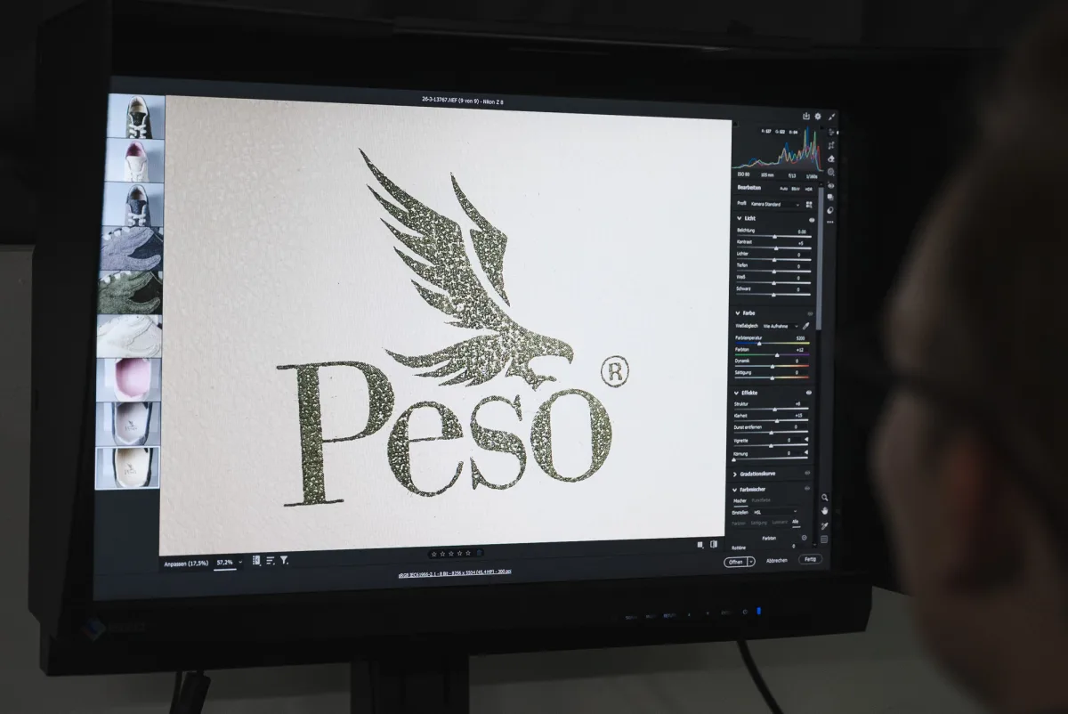Behind the Scenes – Logo-Detail in Camera RAW am kalibrierten EIZO Monitor